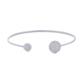 0.37ct 14k White Gold Diamond Bangle